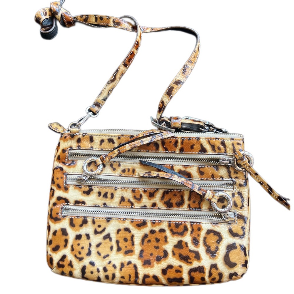 Rare & Retired - Brighton Zip Ocelot Leather Crossbody Bag